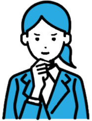 女性が前向きに考えているイラスト